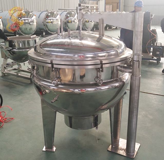 Stainless steel 500 liter industrial pressure cooker jacketed kettle