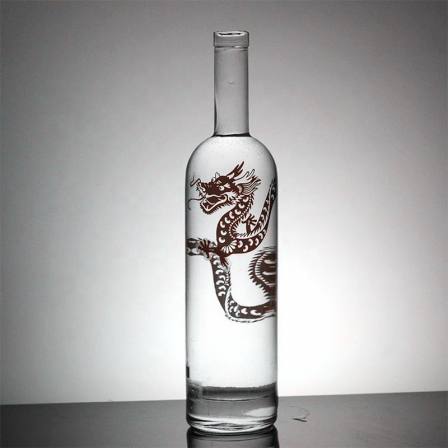 Latest custom garrafa 750ml vodka whisky gin glass bottle dragon shape liquor bottle