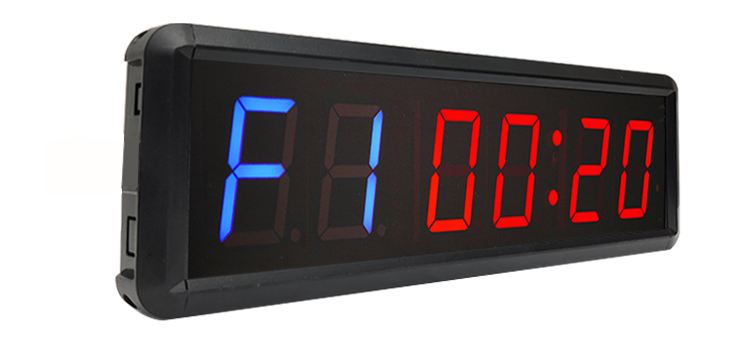 1.5 Inch 6 Digit Best Led Digital Crofit 1 Minute Interval Training Gym Timer Tabata FGB Sports timing Crossfit  Clock