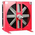 Cost-effective fin type Air Cooled Aluminum hydraulic oil cooler with 24v fan