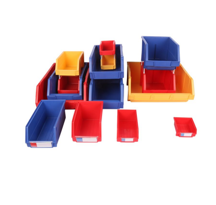 Industrial warehouse stackable plastic parts picking storage boxes bins