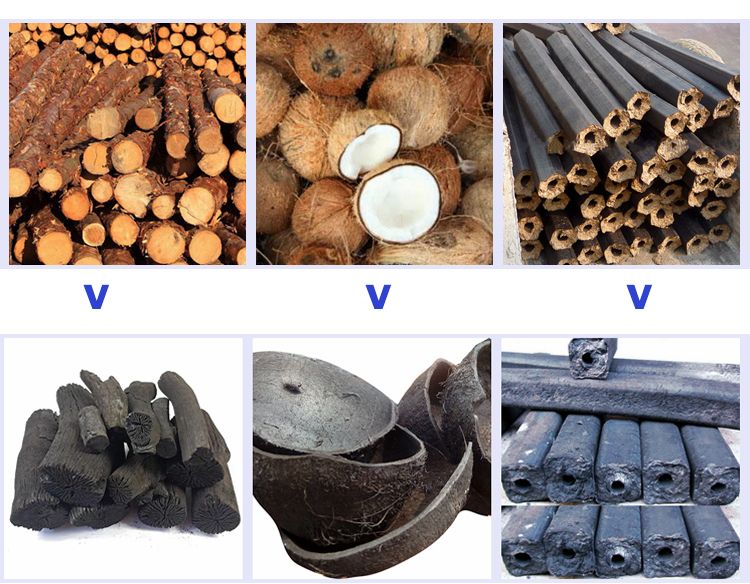 Smokeless lump wood charcoal making machine coconut shell charcoal maker charcol making machine