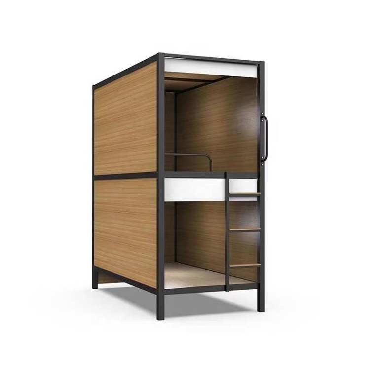 JZD New Design Hot Sale Wood Hotel Dormitory Capsule Beds Bedroom Furniture Metal Bunk Bed