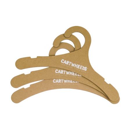 Wholesale recyclable cardboard hanger Degradable Kraft stone paper clothes hangers