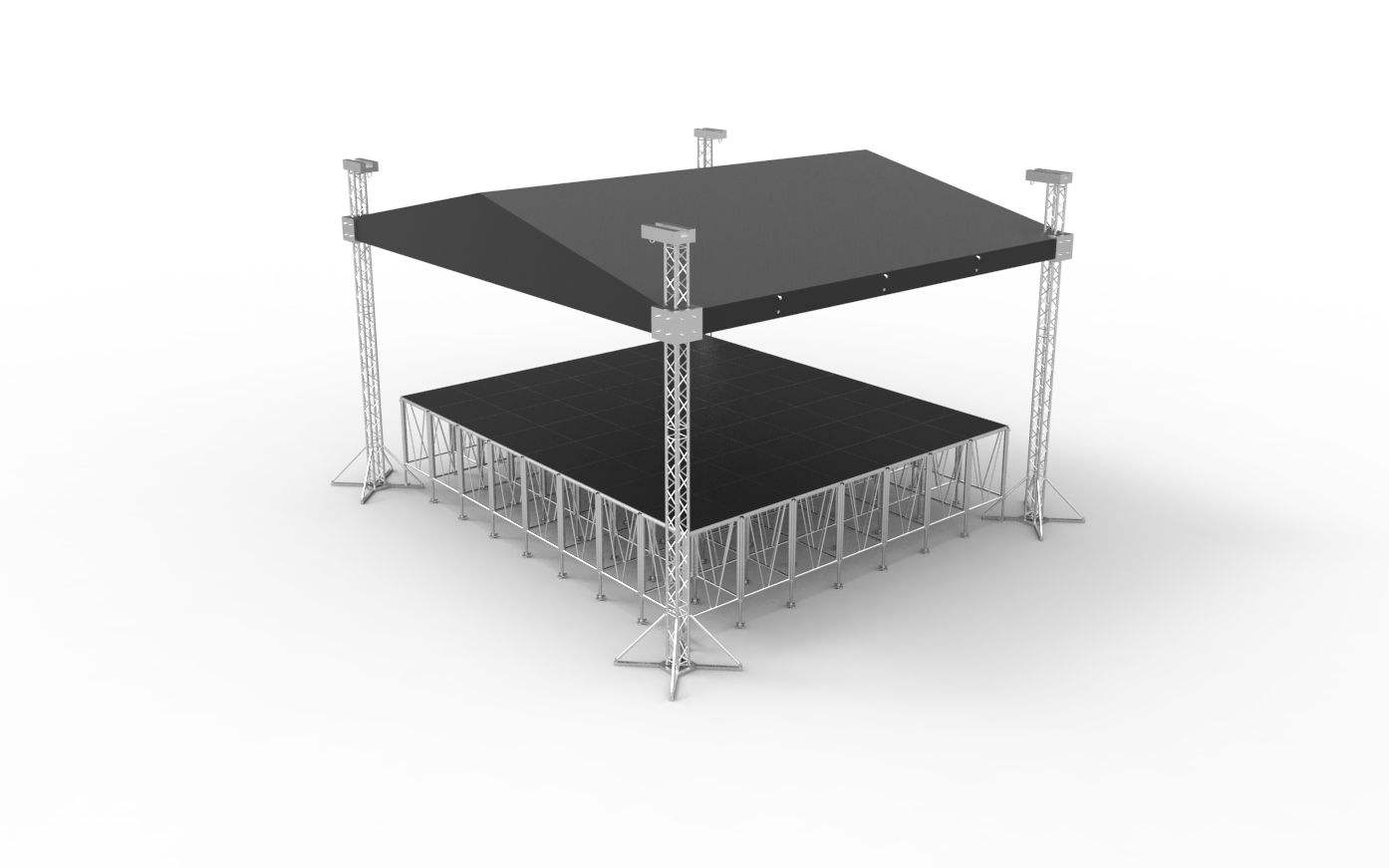 black canope stage roof truss tower structure