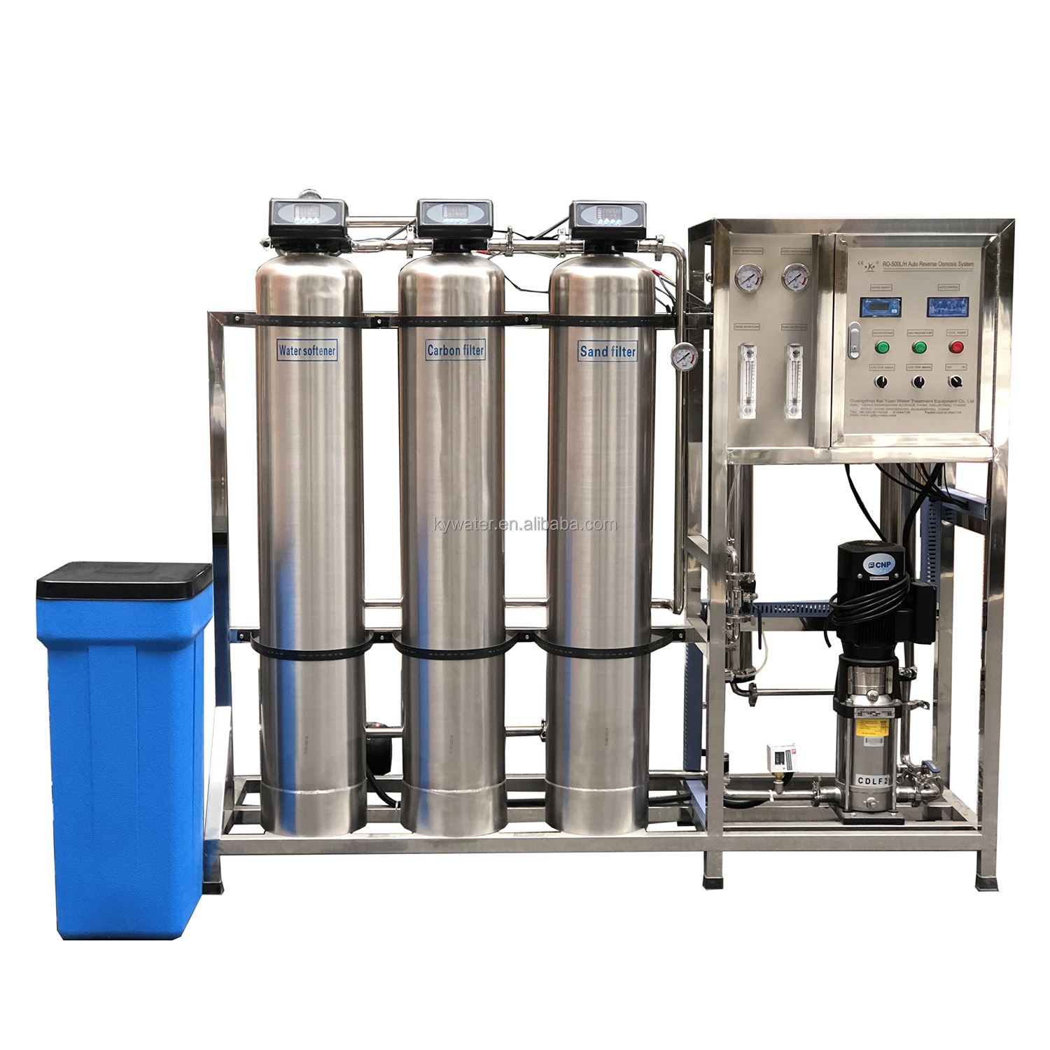 UV Sterilizer River Water Purifier Reverse Osmosis Filter Treatment Appliances 500lph RO Industrial Water Purification Machine
