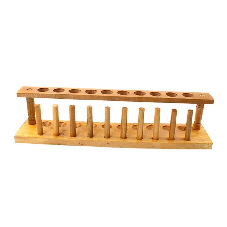 Customized wholesale 6-12 hole wooden test tube rack for laboratory