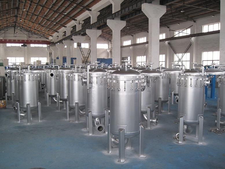 Shanghai Dazhang automatic stainless steel bag filter  in chemical, food, beverage industry