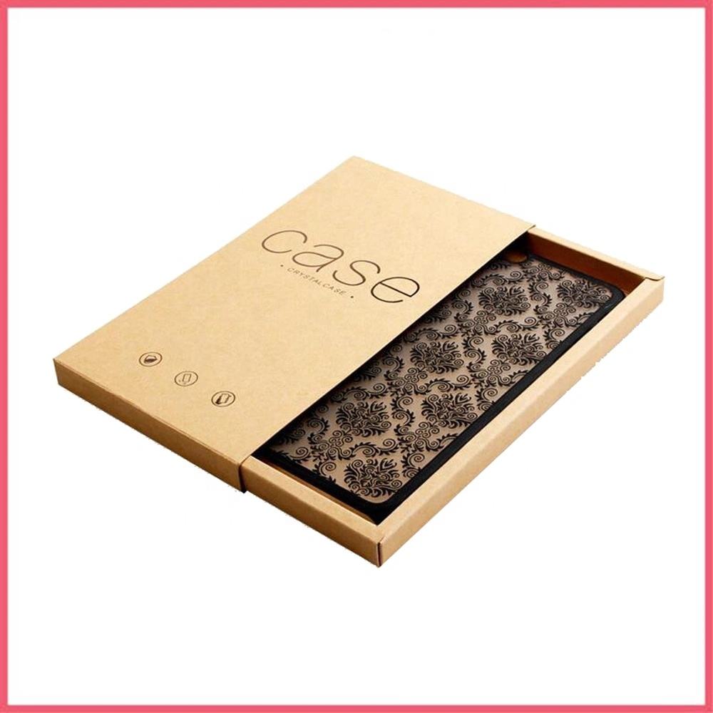 Custom Kraft Paper Mobile Phone Case Electronic Product Packaging Box For Iphone 12 Iphone 13