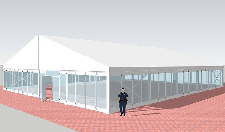 GSL-20 20x50 m marquee event tent with glass walls