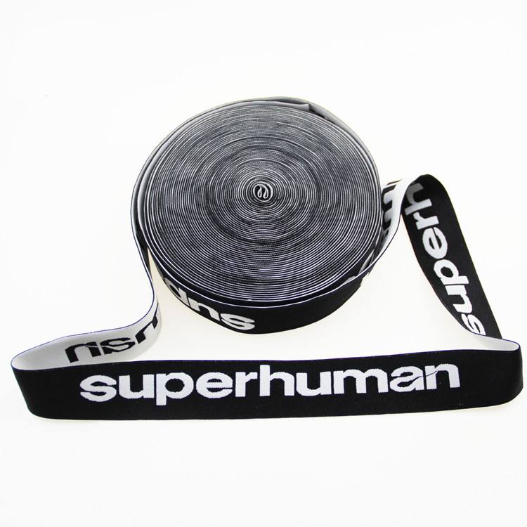 Super Soft Nylon Thin Elastic Band Strap Personalized Fashion Plush Silk Jacquard Knit Elastic Band Black For Underwear