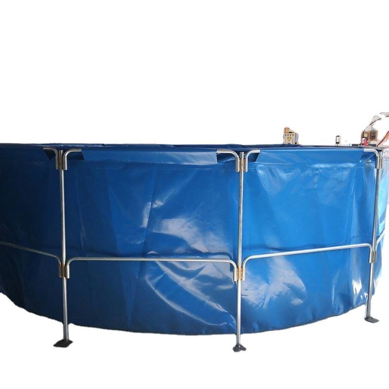 pvc fish farming tank pond 0.8m high with stainless frame