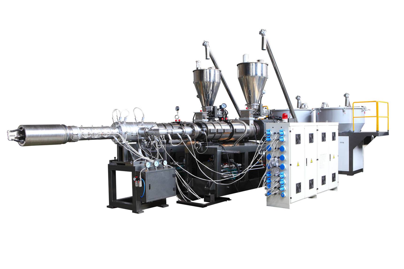 SJ90 and SJ120 single screw co-extrusion machine for 200-800mm double wall corrugated pipe