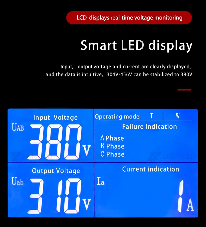SBW-N200KVA three phase 200kw LCD big power Compensating  AC intelligent automatic Voltage  stabilizer Regulator