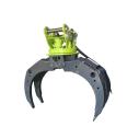 Excavator parts construction machinery parts rotating log grapple wood grapple for Hydraulic Grapple excavator grab