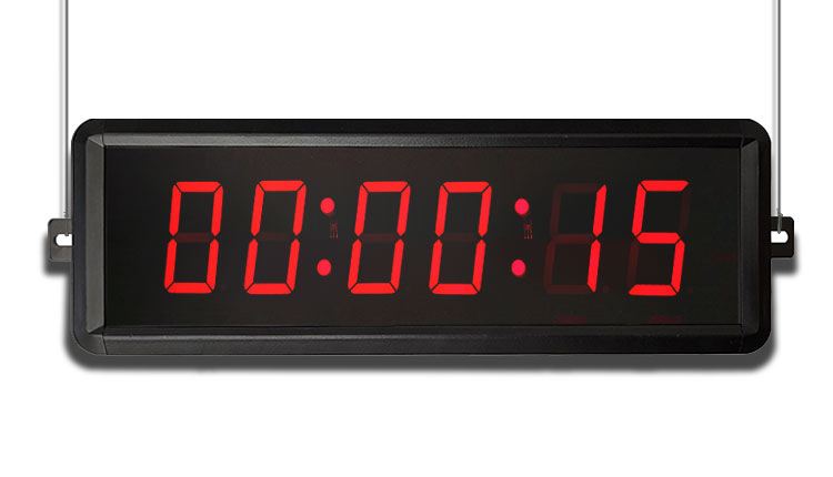 1.5 Inch 6 Digit 7 Segment Indoor Countdown Digital Count up Led Wall Clock