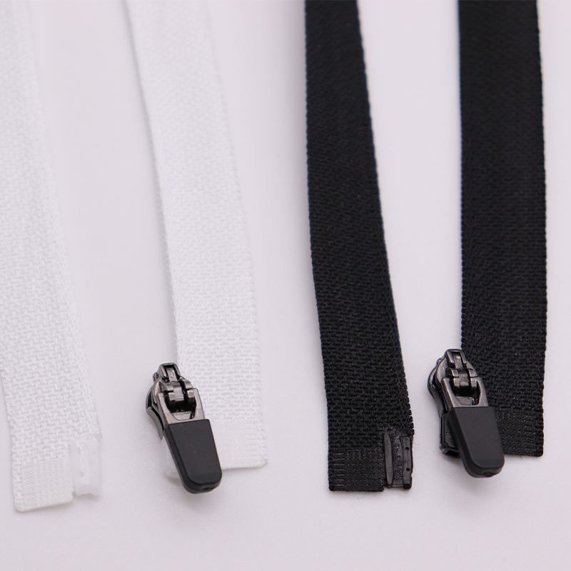 semi-auto lock rubber puller small zipper nylon zipper #3#5 reversible invisible zipper reverse for jersey