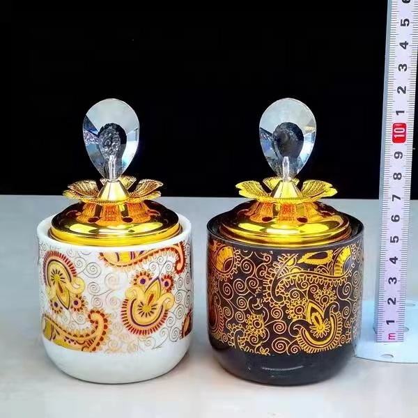 New contracted in the Middle East style ceramic crystal incense burner Indoor hand-held censer