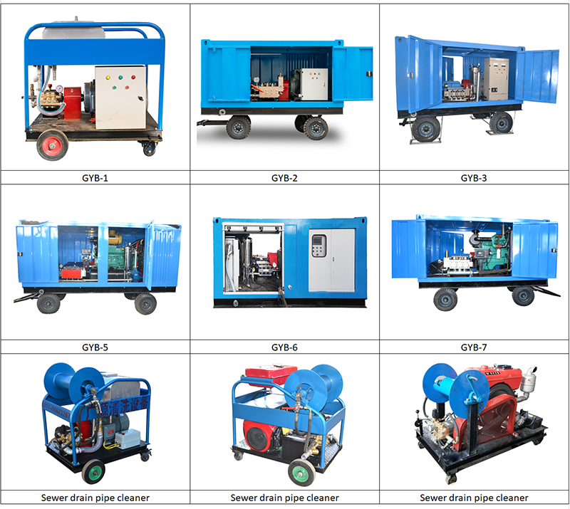 High Pressure Water Jet Blasting Cleaner Oil Tank Ship Cleaning Equipment Power Plant Industrial Cleaning Machine