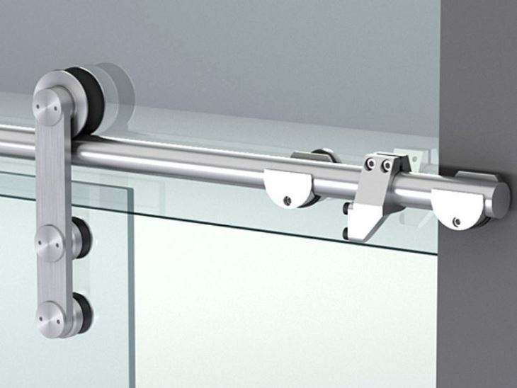 Frameless Glass Sliding Door Hardware Fittings For Bathroom