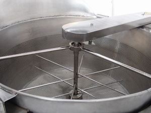 batch deep frying line fryer with filter/ deoiler /flavoring machine