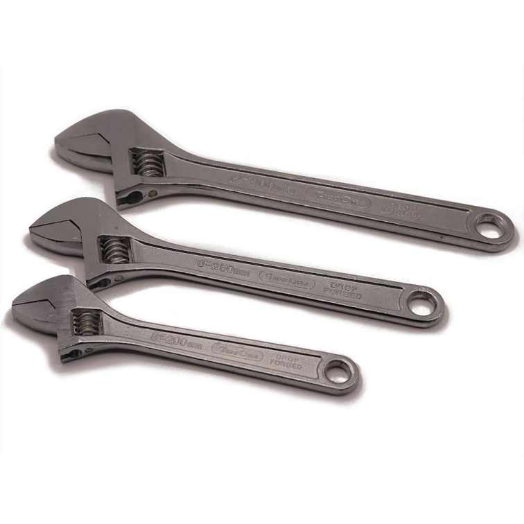 Electroplated adjustable wrench