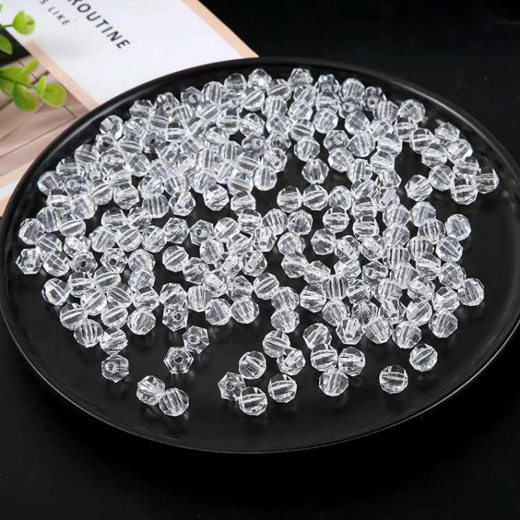 Spot wholesale transparent acrylic loose bead accessories DIY handmade crystal beaded bead curtain material package