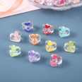 New love bead bead acrylic punching bead bead color heart-shaped loose bead diy jewelry beading accessories