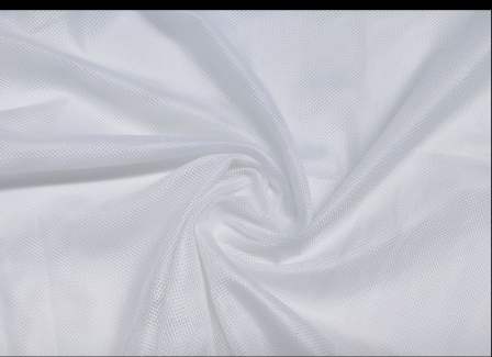 White warp knitted net cloth