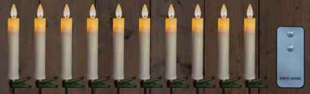 WHITE CANDLE MOVING FLAME ON CLIP 14CM WITH REMOTE CONTROL