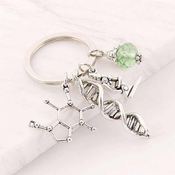 NEW Science Jewelry Microscopes DNA Doctor Pendants Neuron Key Chains Anatomy Neurology Biology Key Ring Gift