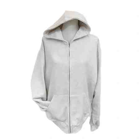 Terry hooded cardigan