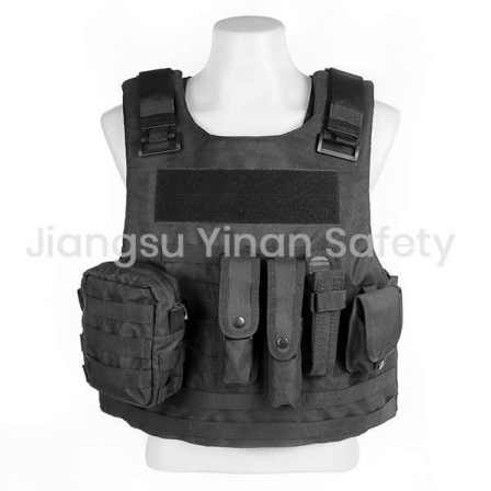 Black Multifunctional MOLLE System Tactical Protective Vest