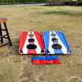 Fabo PVC Framed Cornhole Toss Game Set with 8 Bean Bags and Travel Carrying Case