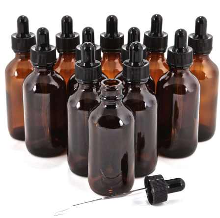 1oz 30ml 50ml Lead-free Refillable UV pesistant Amber Glass Dropper Bottle for Essential Oils