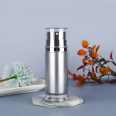 Essential oils Double Tube Airless Bottle Empty 15ml 30ml Silver Dual Chamber Airless Pump Bottles for Eye Cream