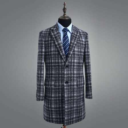 Plaid vintage suit overcoat