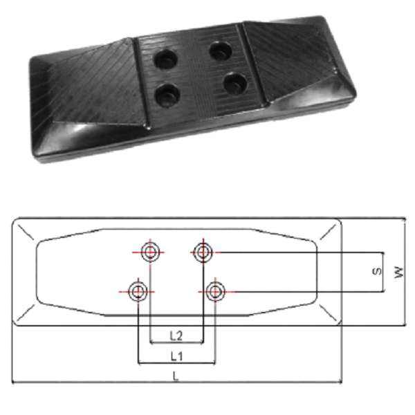 Chain-on Rubber Pad CT-600B