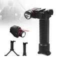 Retractable 6-9 Inches Bipod w/ Red Laser & Flash Light