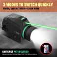 Retractable 6-9 Inches Bipod w/ Green Laser & Flash Light