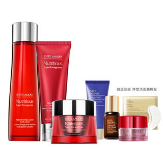 ESTEELAUDER Red Pomegranate Skin Care Three Piece Set (Cleansing 125ml+Water 200ml+Night Cream 50ml)